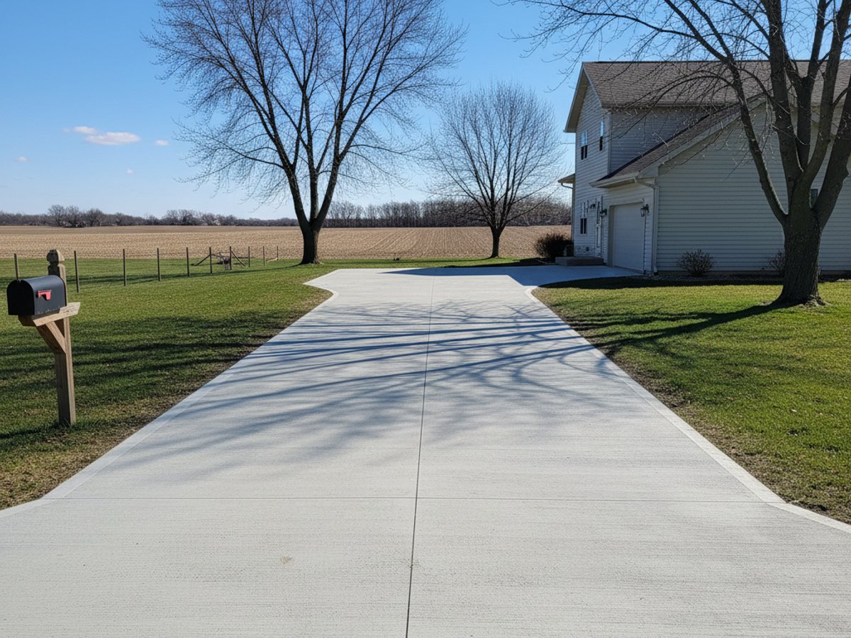 Concrete Driveways completed by Classic Concrete Solutions in Bangor, WI
